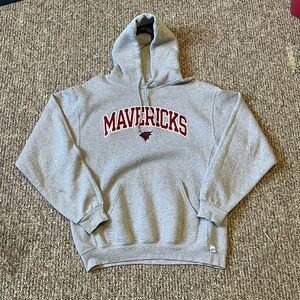 Vintage Russell Athletic Gray Mavericks Hoodie College University